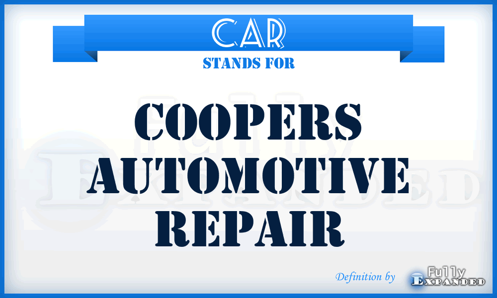 CAR - Coopers Automotive Repair