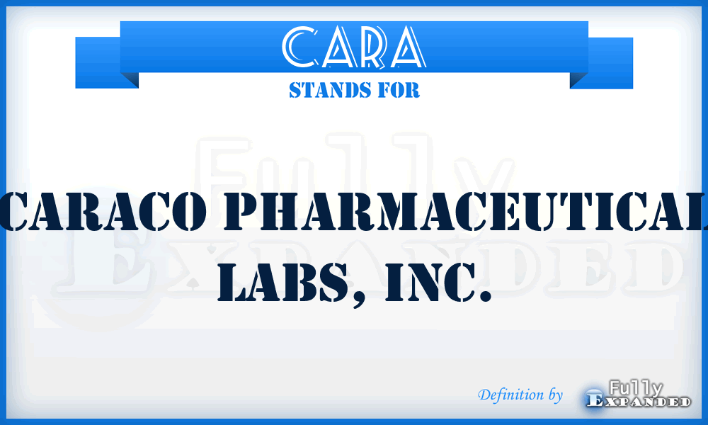 CARA - Caraco Pharmaceutical Labs, Inc.