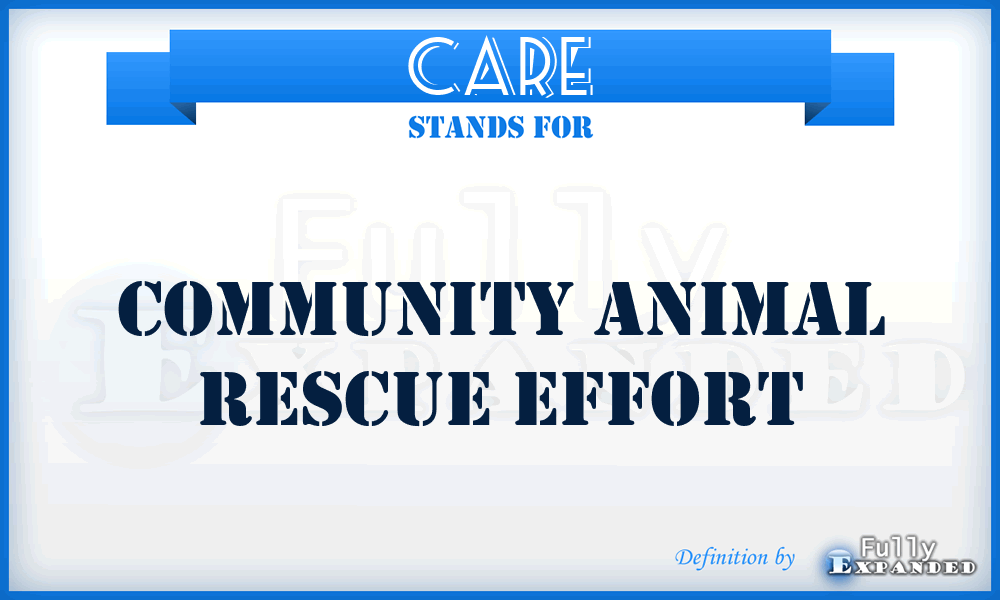 CARE - Community Animal Rescue Effort