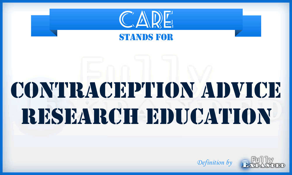 CARE - Contraception Advice Research Education