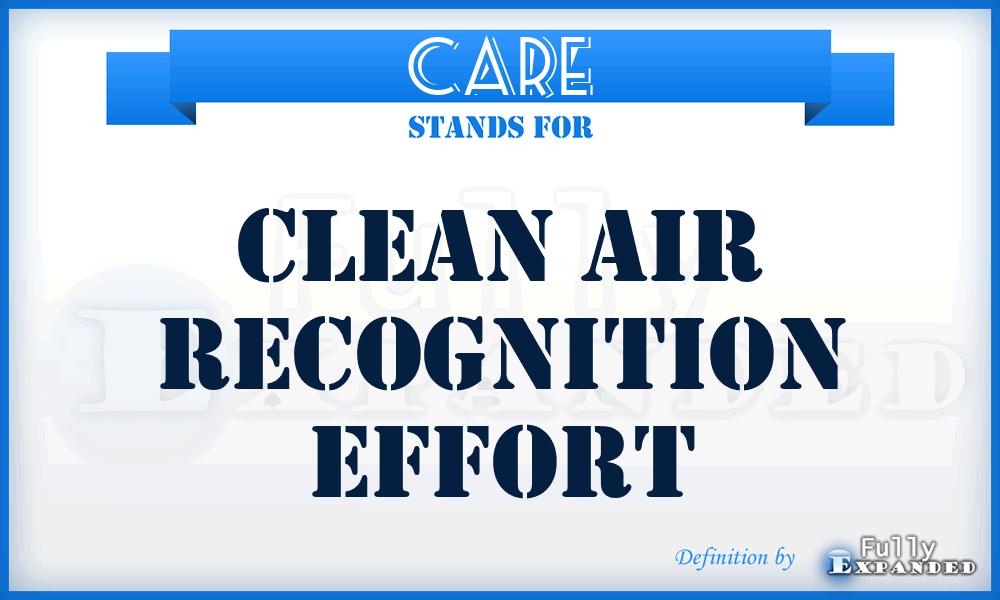 CARE - Clean Air Recognition Effort