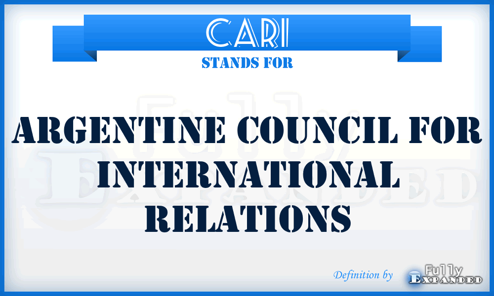 CARI - Argentine Council for International Relations