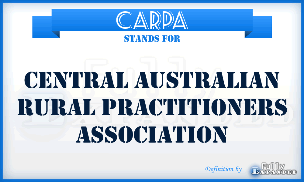 CARPA - central australian rural practitioners association