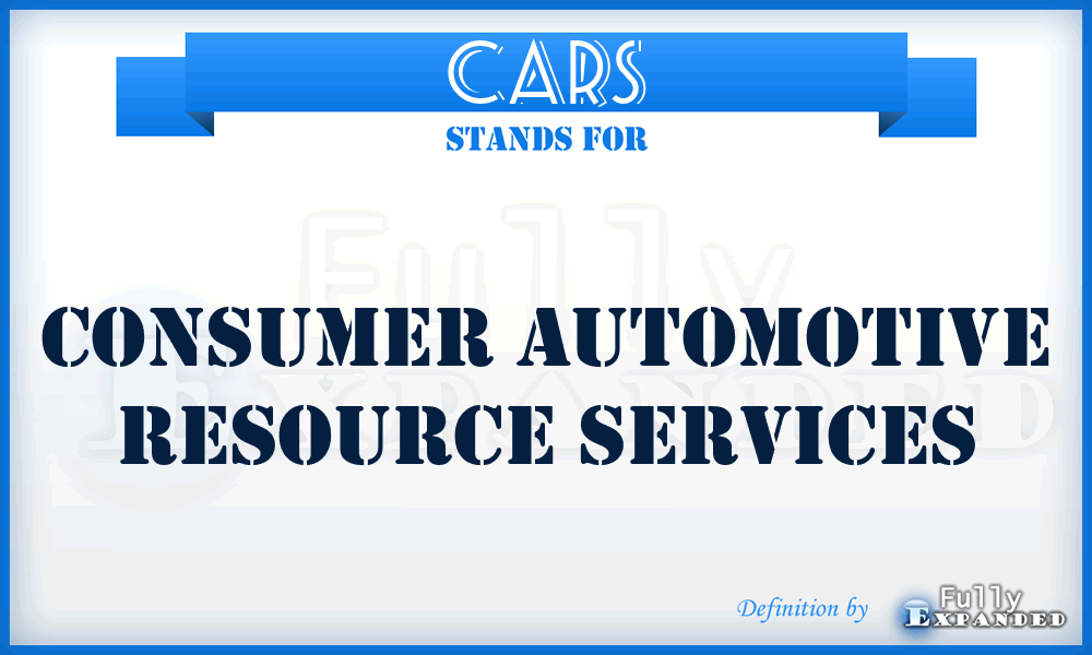CARS - Consumer Automotive Resource Services