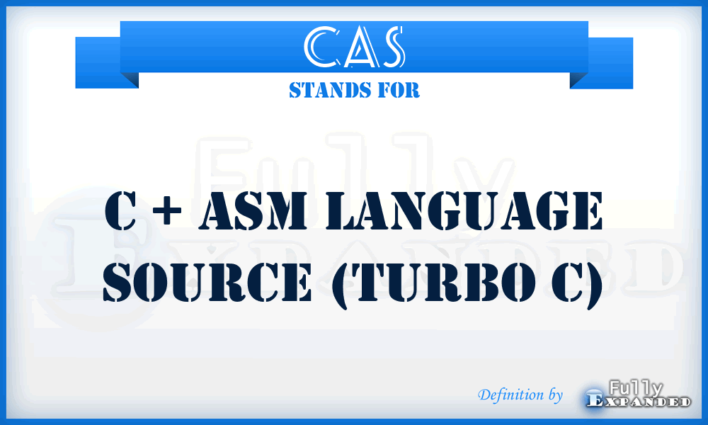 CAS - C + ASM language source (Turbo C)