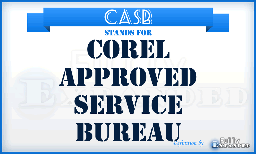CASB - Corel Approved Service Bureau