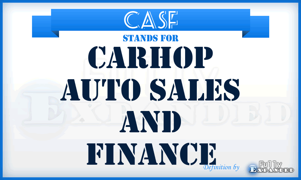CASF - Carhop Auto Sales and Finance