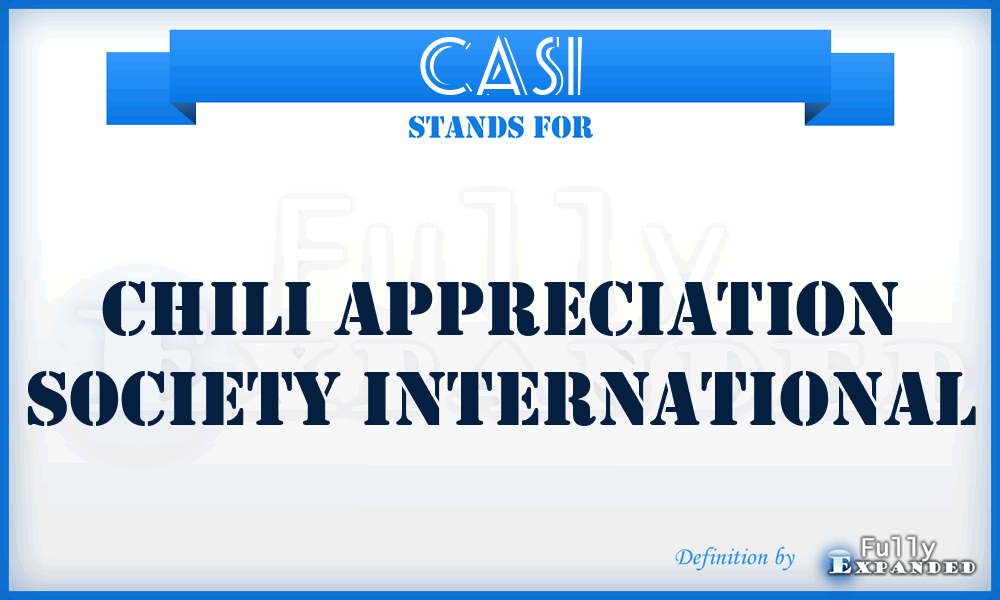 CASI - Chili Appreciation Society International