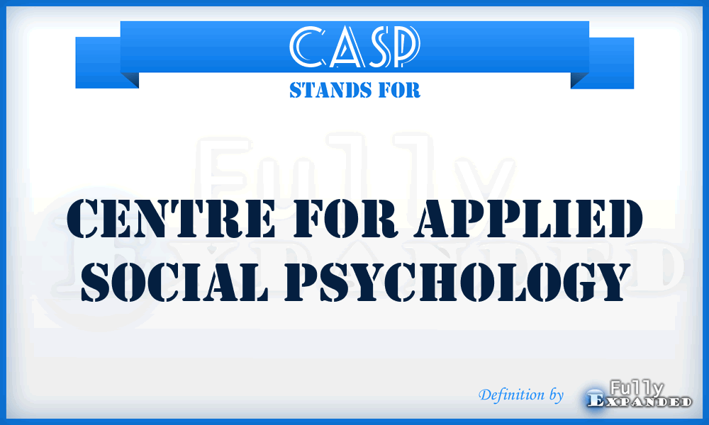 CASP - Centre For Applied Social Psychology