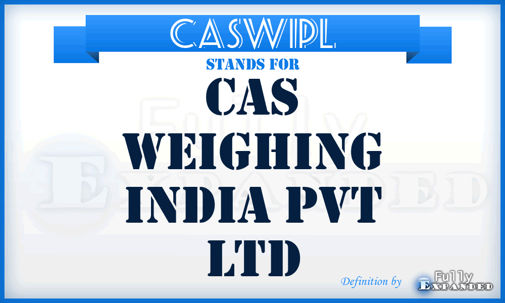 CASWIPL - CAS Weighing India Pvt Ltd
