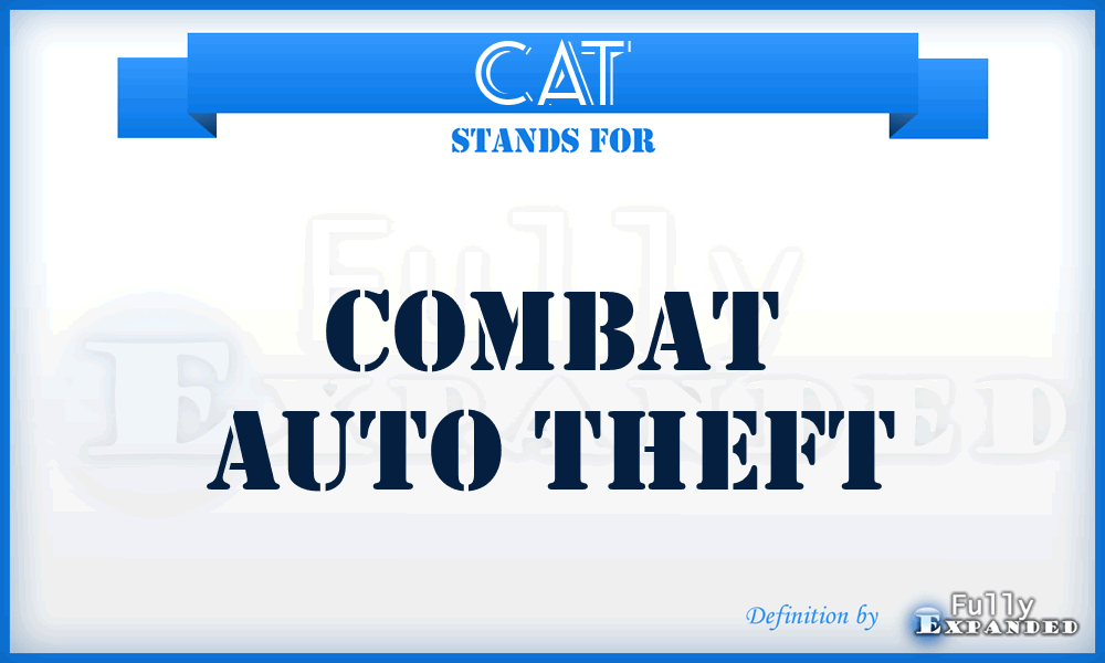 CAT - Combat Auto Theft