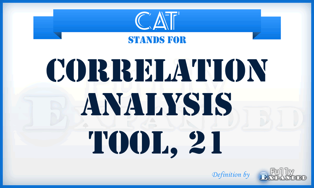 CAT - correlation analysis tool, 21