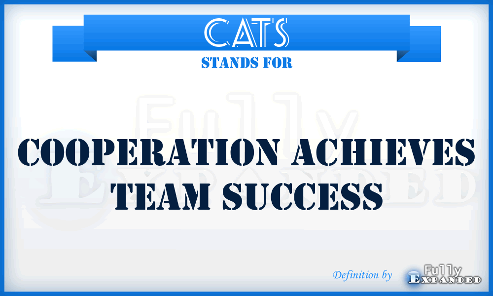 CATS - Cooperation Achieves Team Success