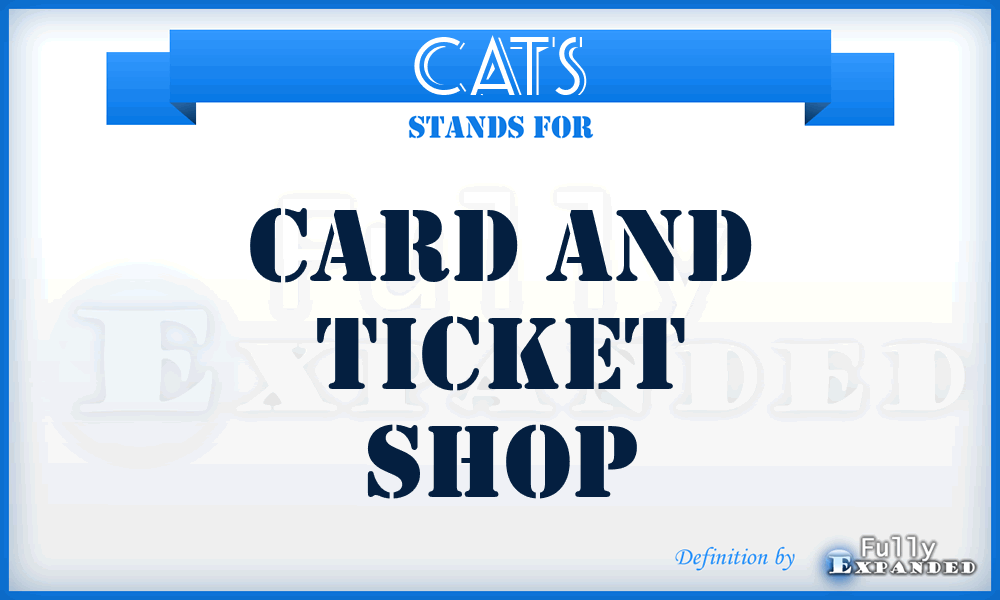 CATS - Card And Ticket Shop