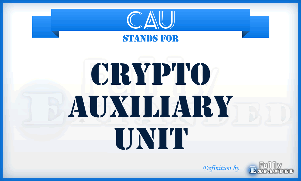 CAU - Crypto Auxiliary Unit