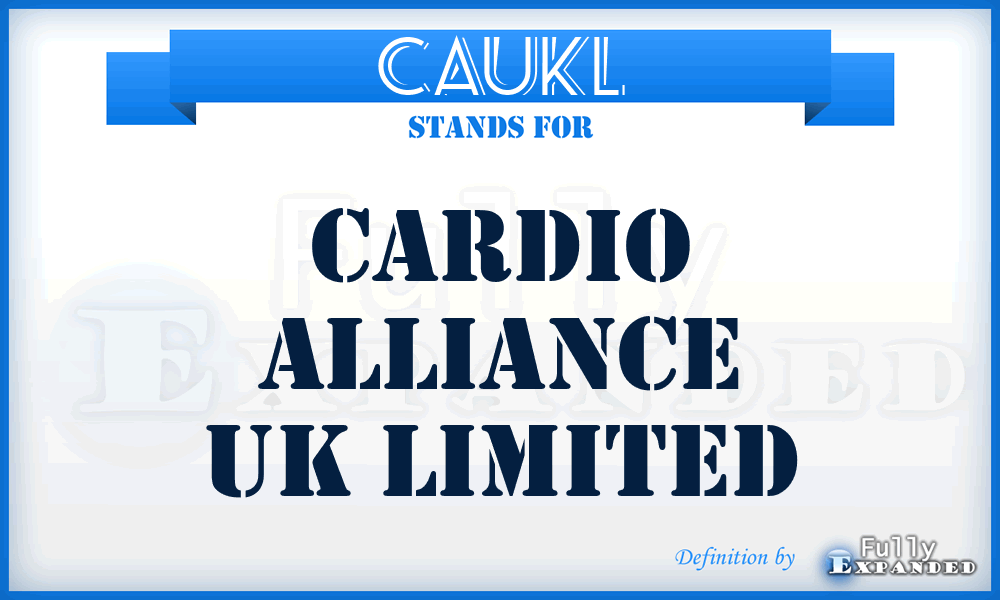 CAUKL - Cardio Alliance UK Limited
