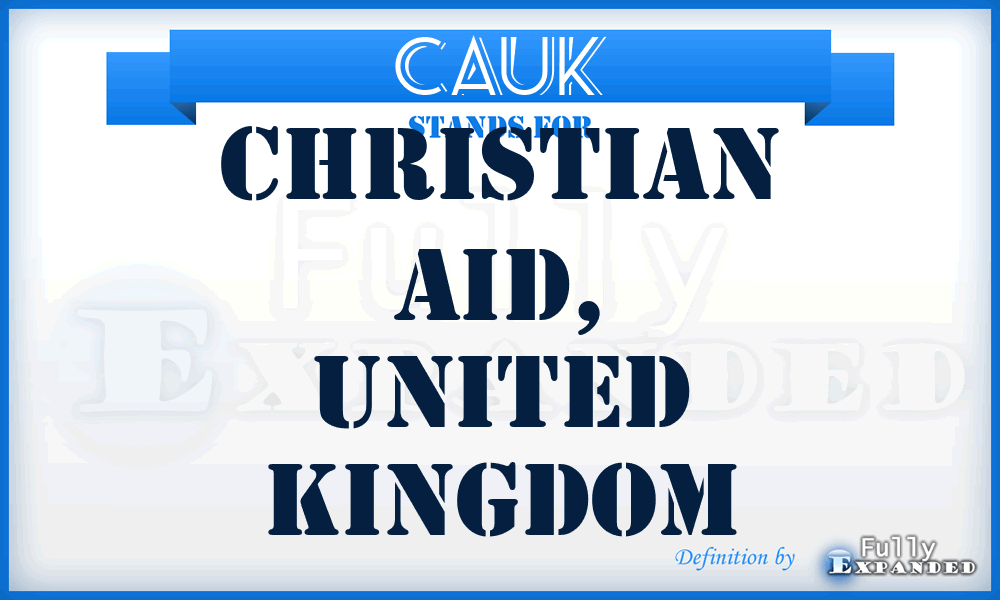 CAUK - Christian Aid, United Kingdom