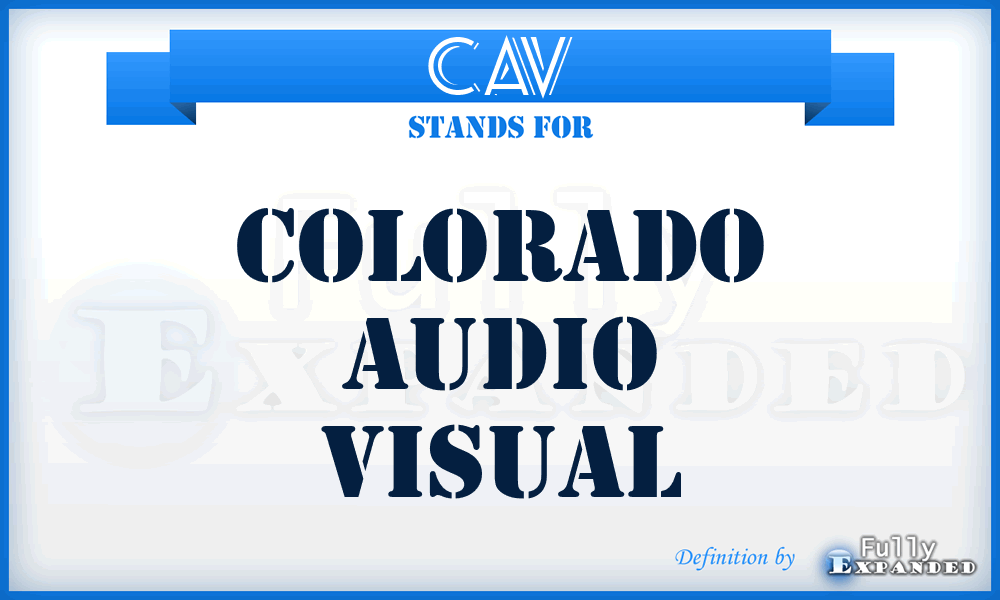 CAV - Colorado Audio Visual