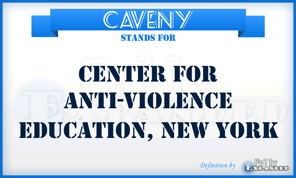 CAVENY - Center for Anti-Violence Education, New York