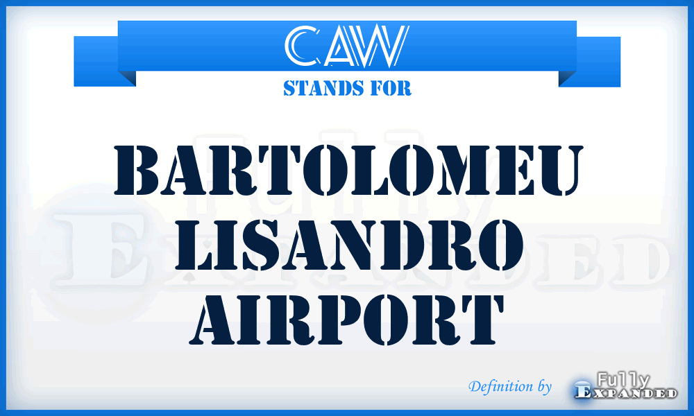 CAW - Bartolomeu Lisandro airport