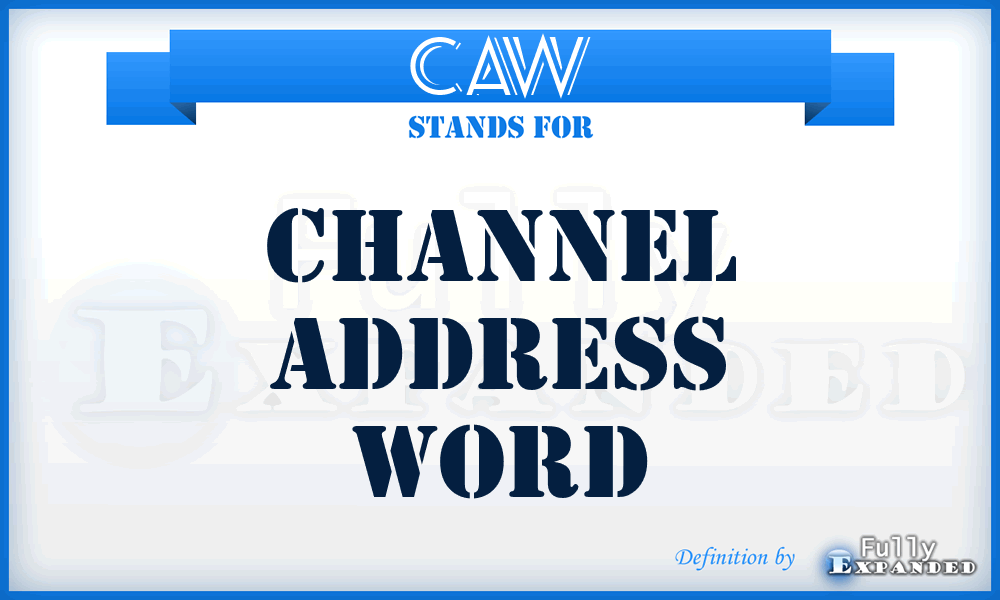 CAW - channel address word