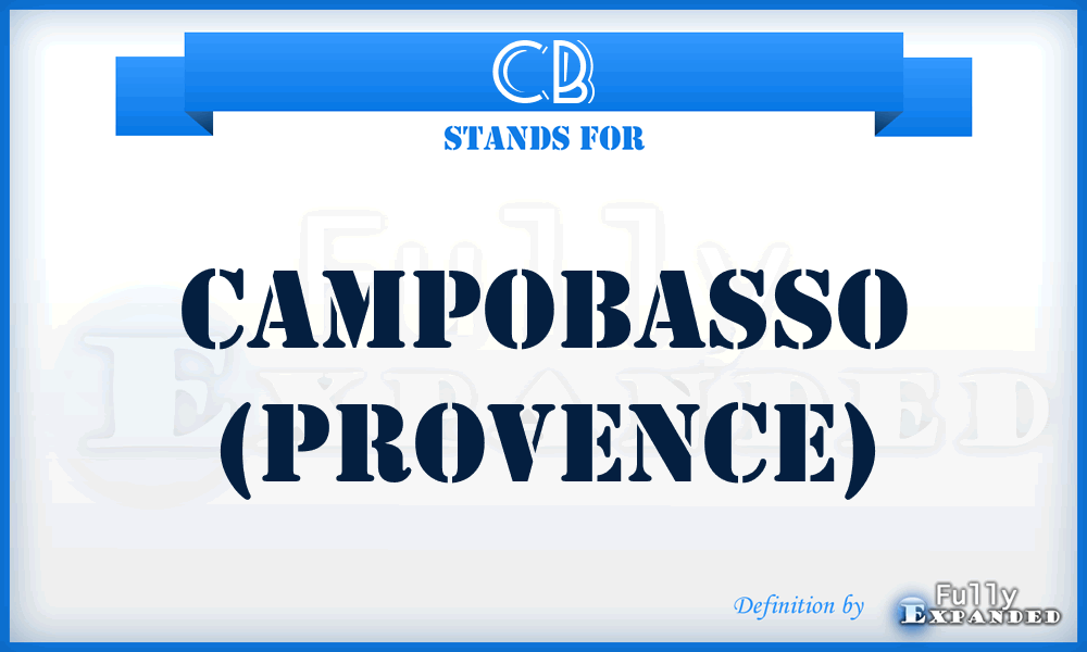 CB - Campobasso (Provence)