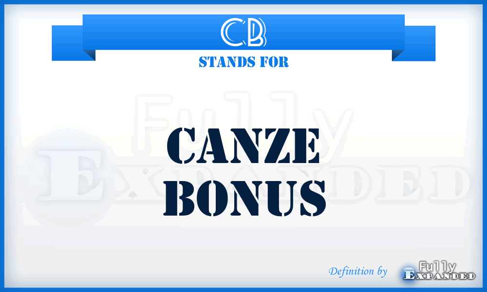 CB - Canze Bonus