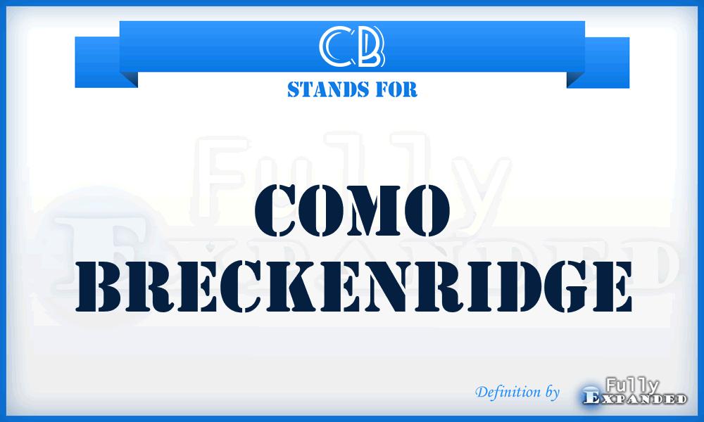 CB - Como Breckenridge