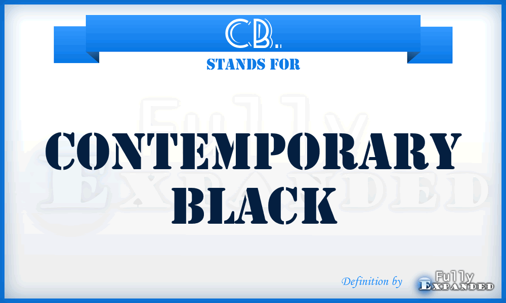 CB. - Contemporary Black
