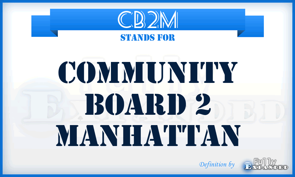 CB2M - Community Board 2 Manhattan