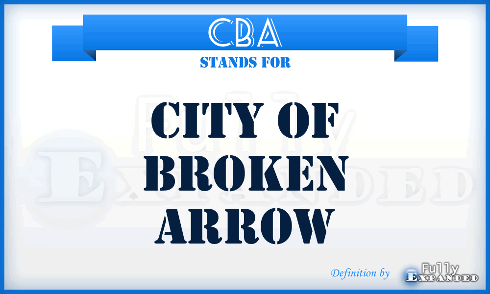 CBA - City of Broken Arrow