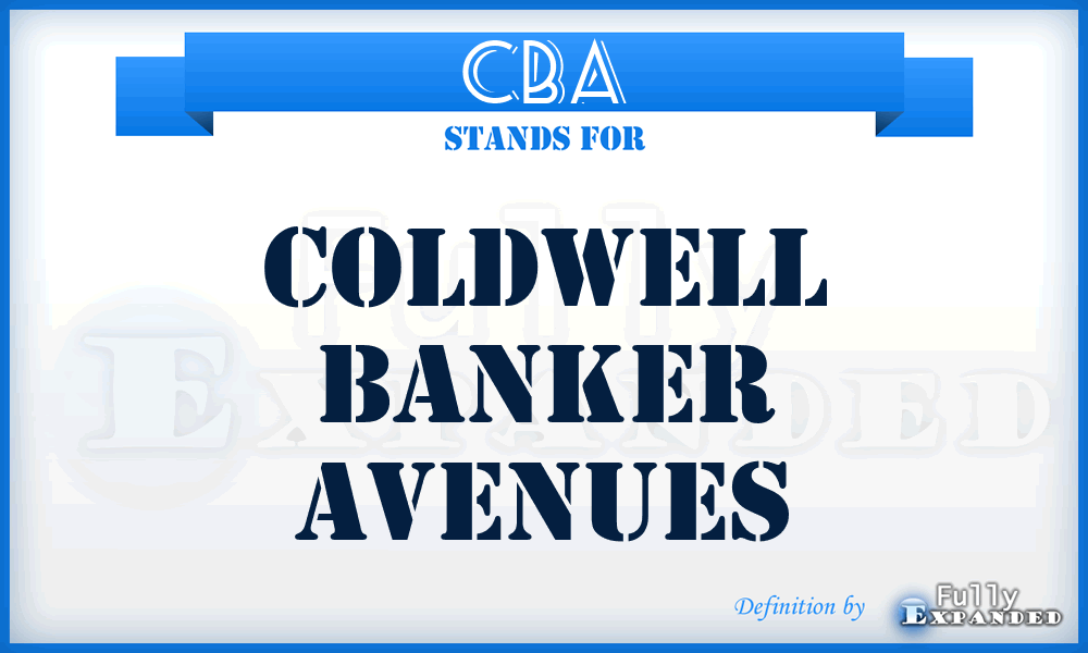 CBA - Coldwell Banker Avenues