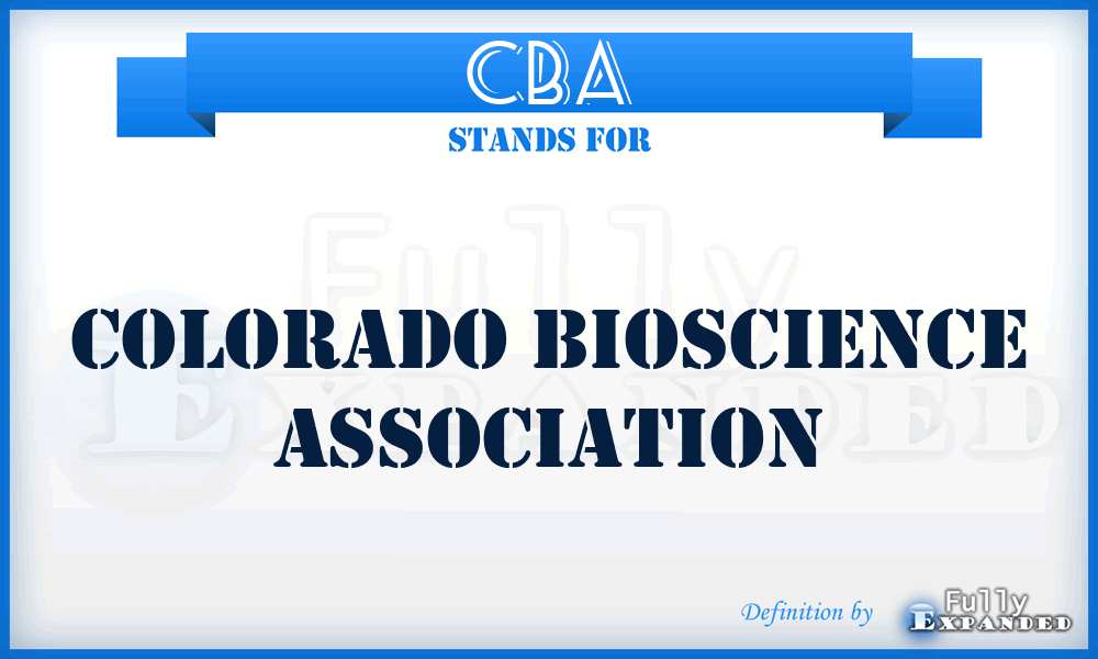 CBA - Colorado Bioscience Association