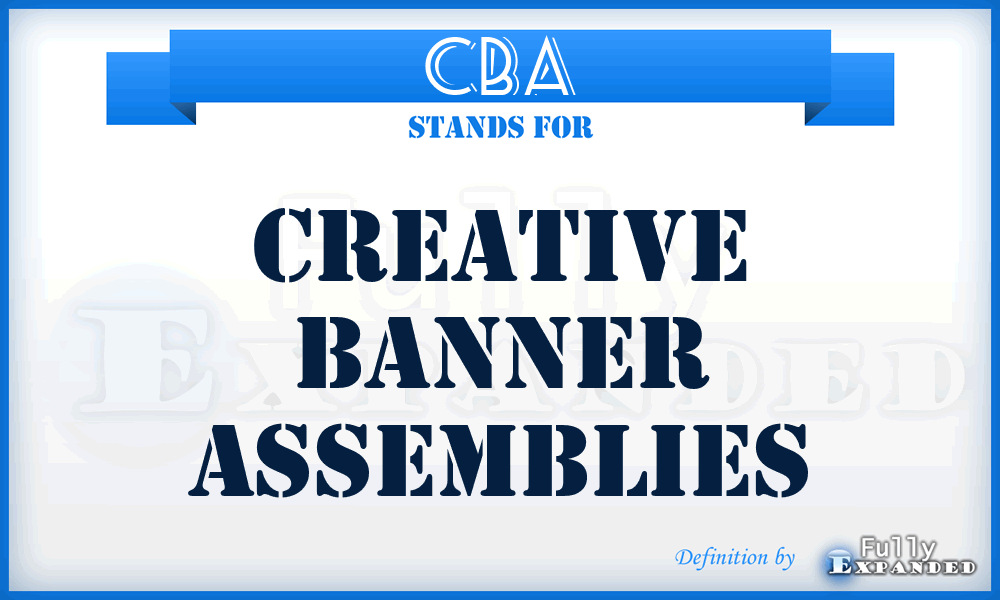 CBA - Creative Banner Assemblies