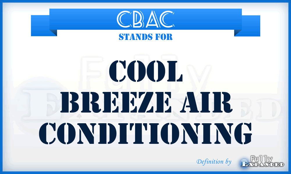 CBAC - Cool Breeze Air Conditioning