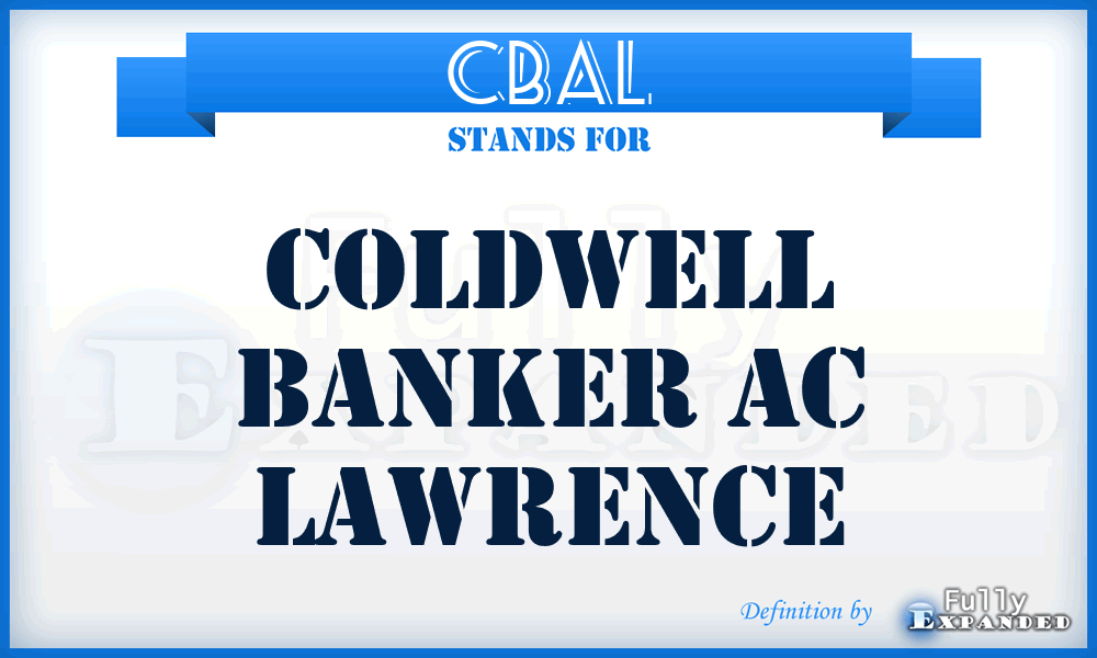 CBAL - Coldwell Banker Ac Lawrence
