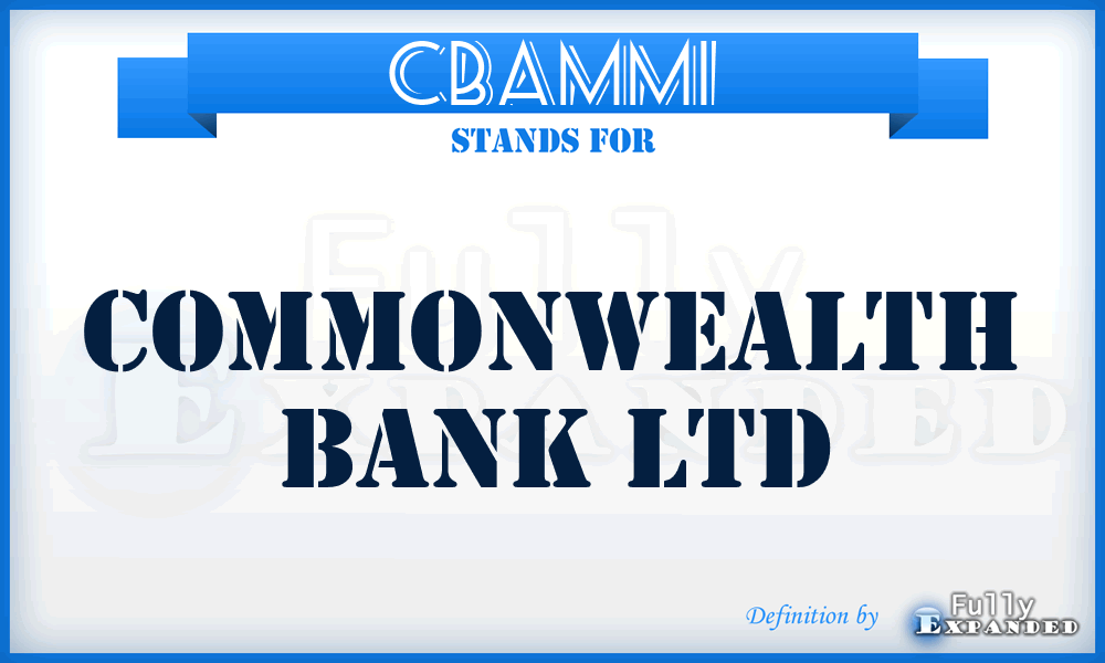 CBAMMI - Commonwealth Bank Ltd