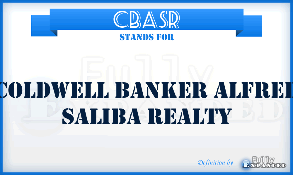 CBASR - Coldwell Banker Alfred Saliba Realty