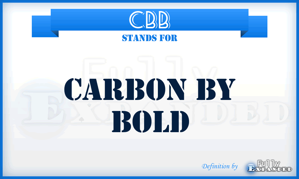 CBB - Carbon By Bold