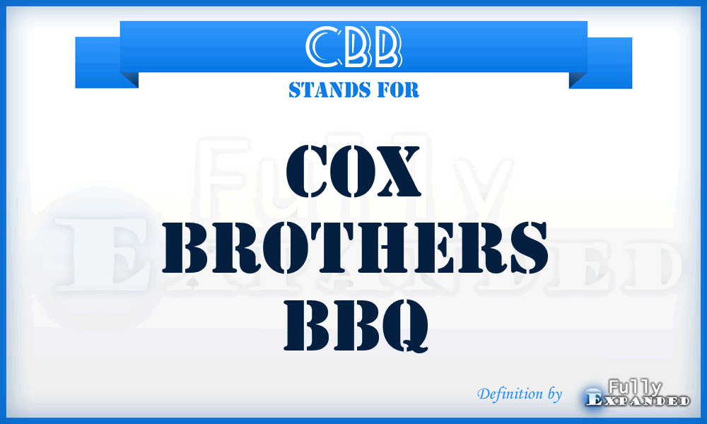 CBB - Cox Brothers Bbq