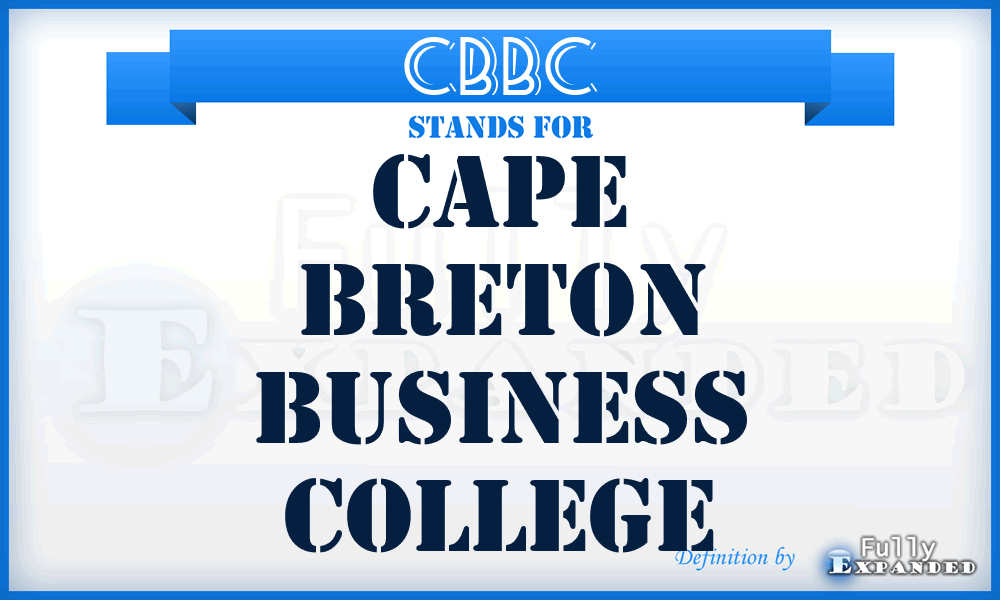 CBBC - Cape Breton Business College