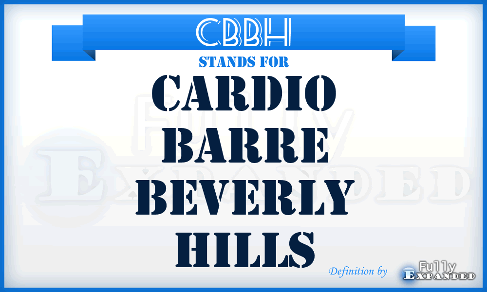 CBBH - Cardio Barre Beverly Hills