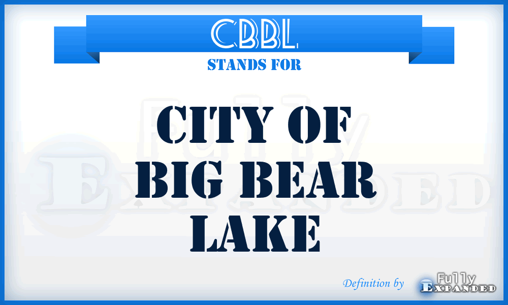 CBBL - City of Big Bear Lake