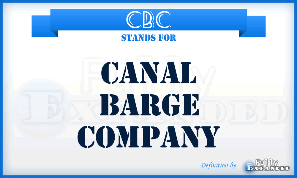 CBC - Canal Barge Company