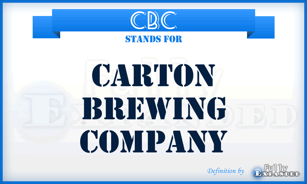 CBC - Carton Brewing Company