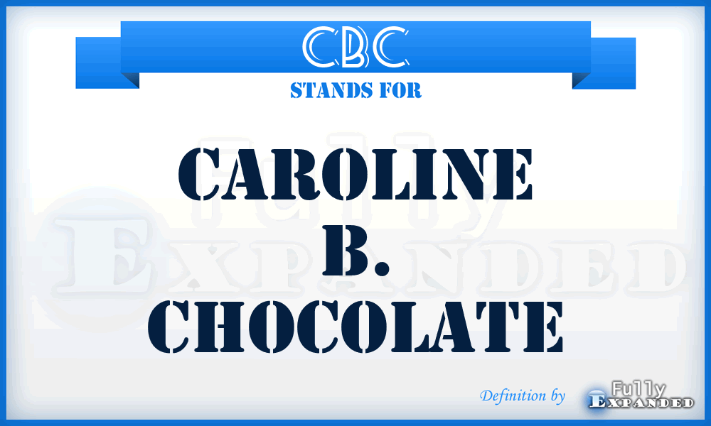 CBC - Caroline B. Chocolate