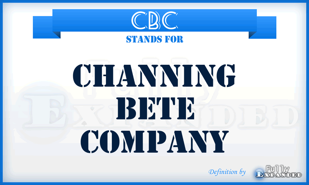 CBC - Channing Bete Company