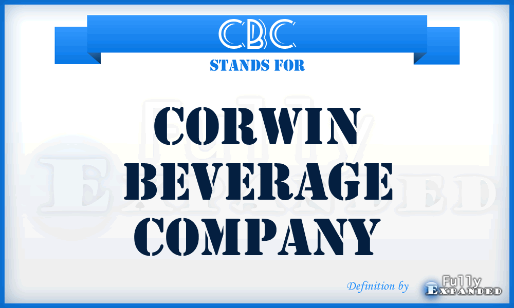 CBC - Corwin Beverage Company