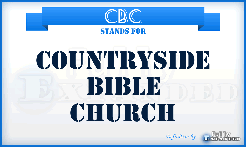 CBC - Countryside Bible Church