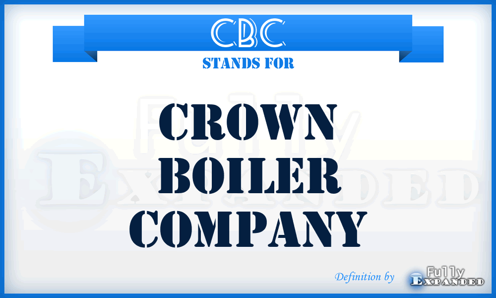 CBC - Crown Boiler Company